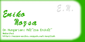 eniko mozsa business card